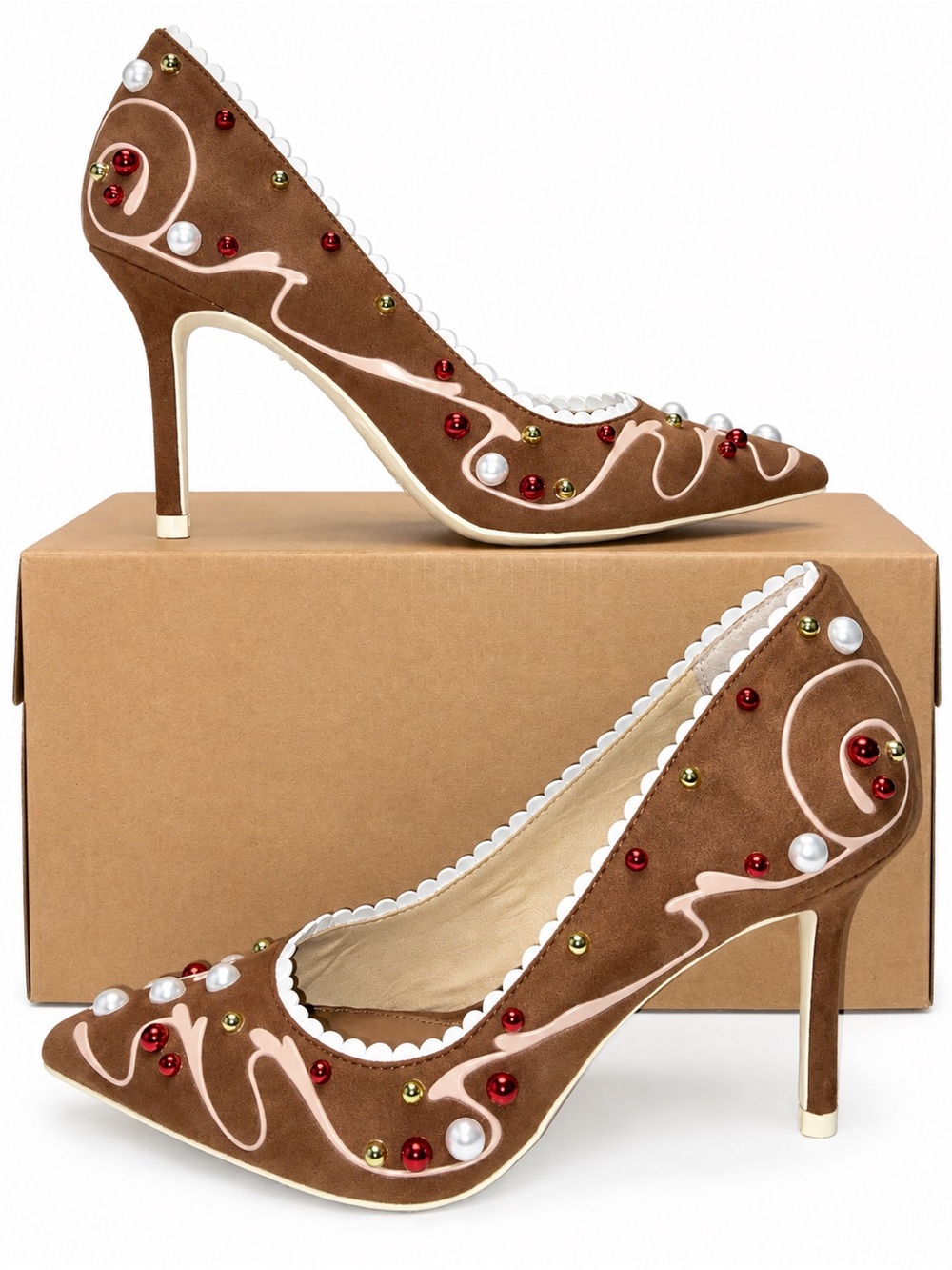 Katy Perry Ginga Gingerbread Pumps Heels Brown Size 8 / 38 *runs small